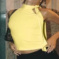 Elegant High Neck Sleeveless Vest - Perfect Party Top Women photo review