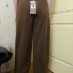 Professional Mid-Waist Straight Leg Work Pants with Stretch photo review