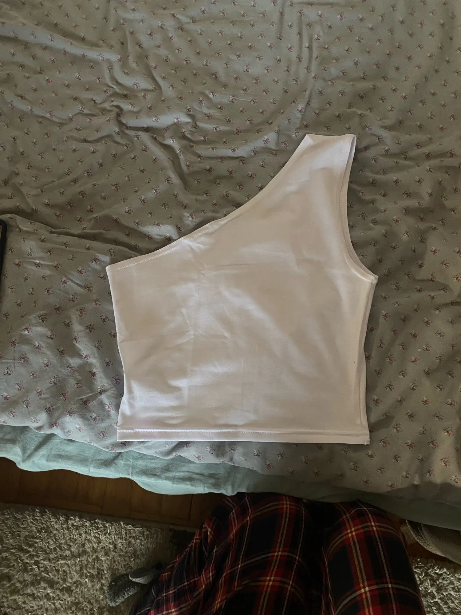 One-Shoulder Women's Sports Crop Top for Summer Fitness photo review