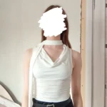 Luxe V-Neck Ribbon Tank Top - Stretch Comfort Summer Essential photo review