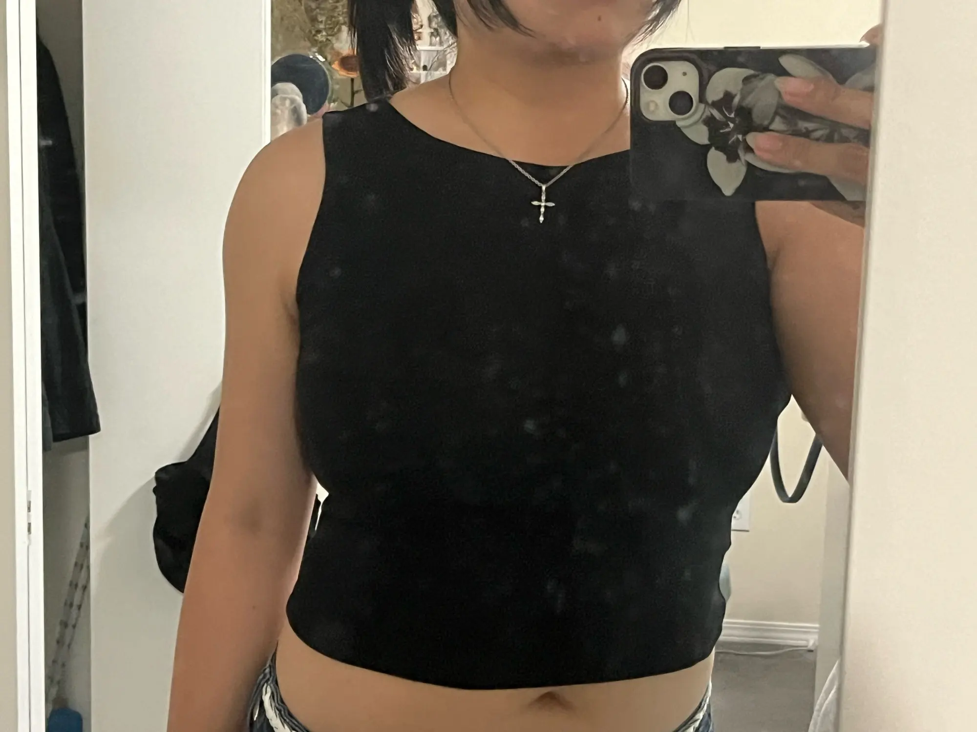 Luxurious Double Layer Boat Neck Tank Top - Soft Stretch Fit photo review