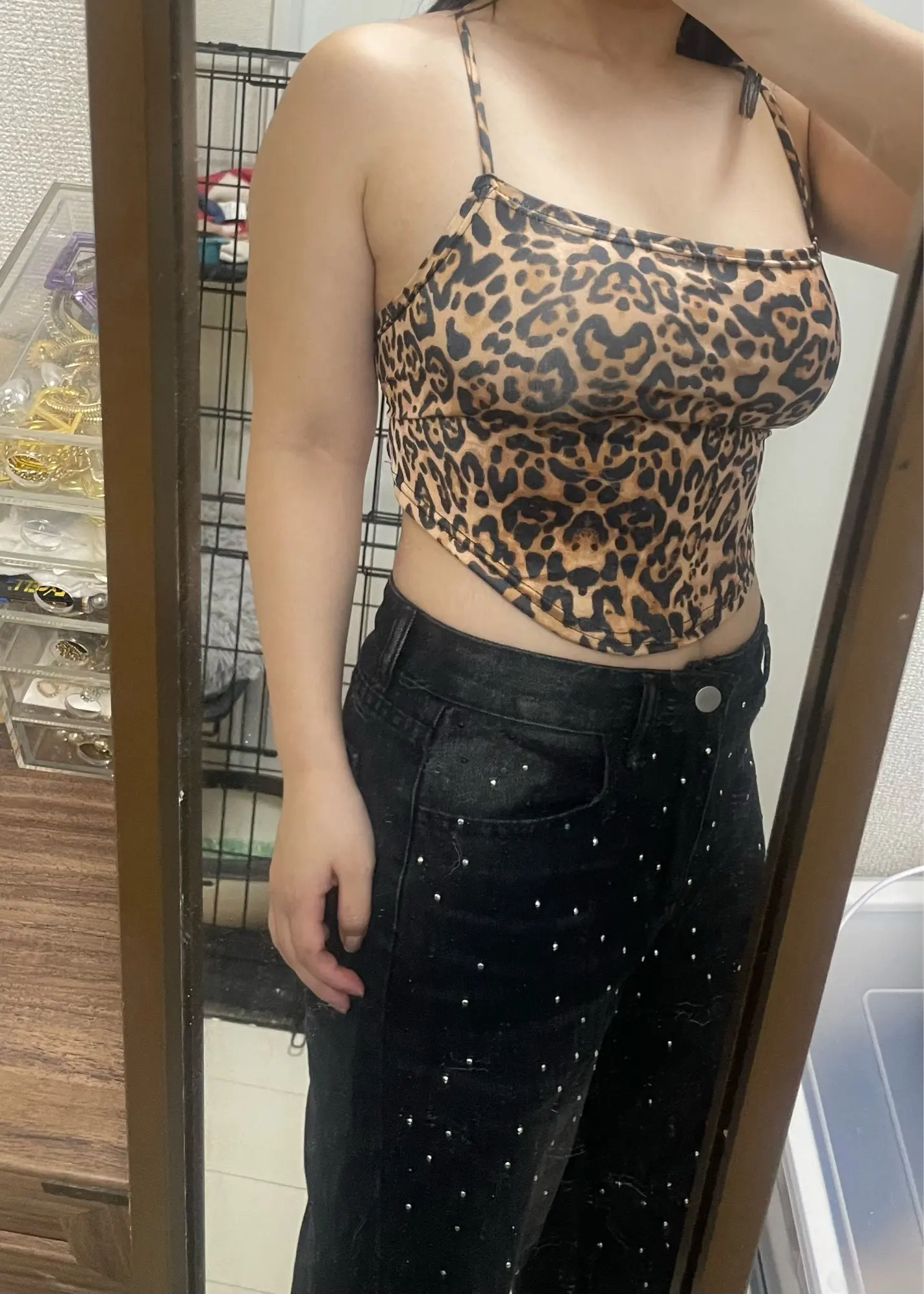 Backless Leopard Print Tank Top for Stylish Summer Nights photo review