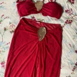 Vintage White 3-Piece Bikini Set - Mesh Skirt & Buckle Details photo review