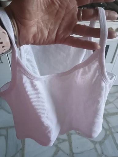 Luxe White Ribbed Cami Tank - Stretch Comfort Summer Essential photo review