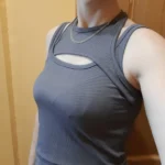 Asymmetrical Knitted Crop Top: Trendy E-Girl Style for Summer photo review
