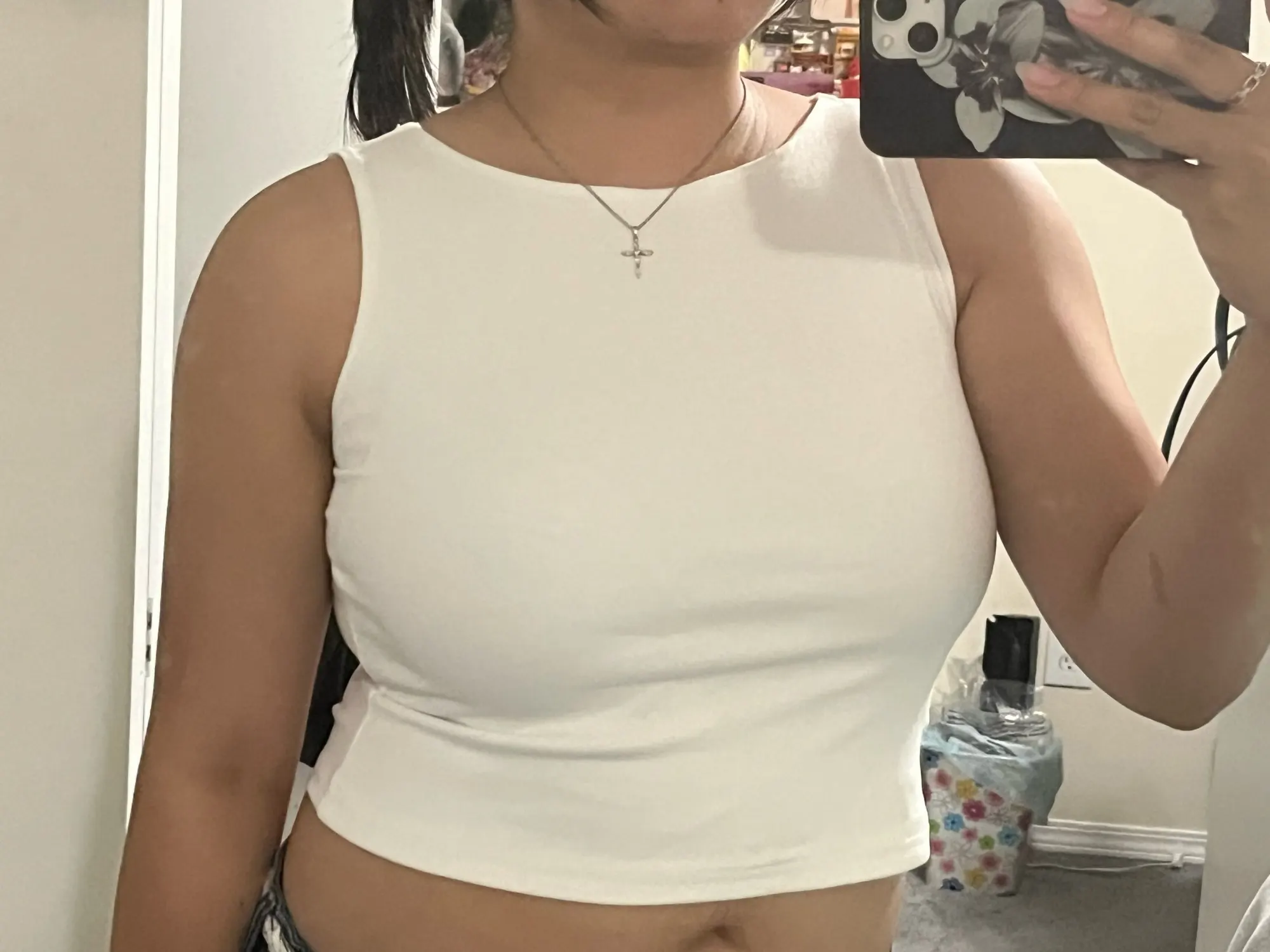 Luxurious Double Layer Boat Neck Tank Top - Soft Stretch Fit photo review