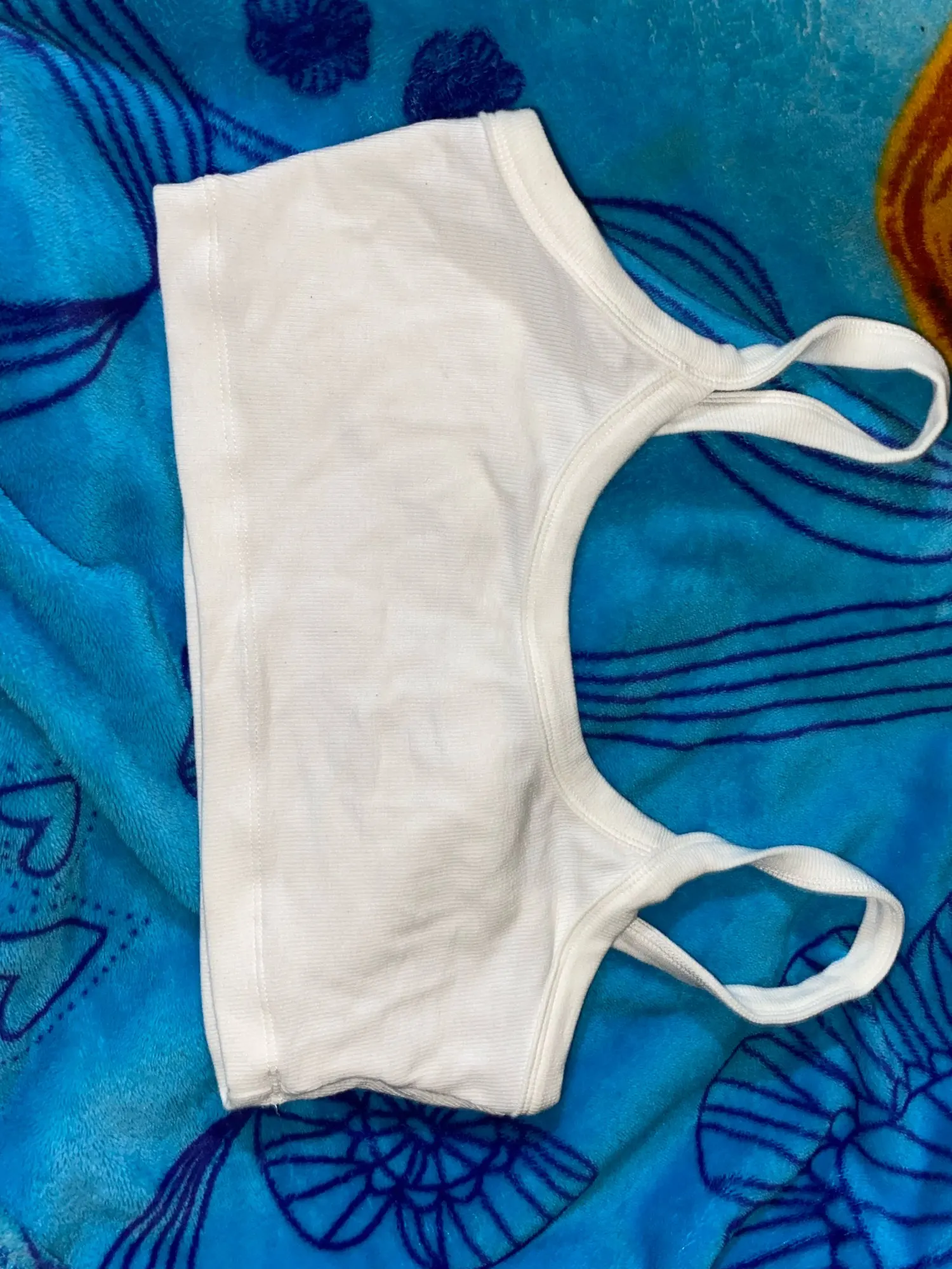 White Ribbed Cotton Tube Top - Breathable Summer Essential photo review