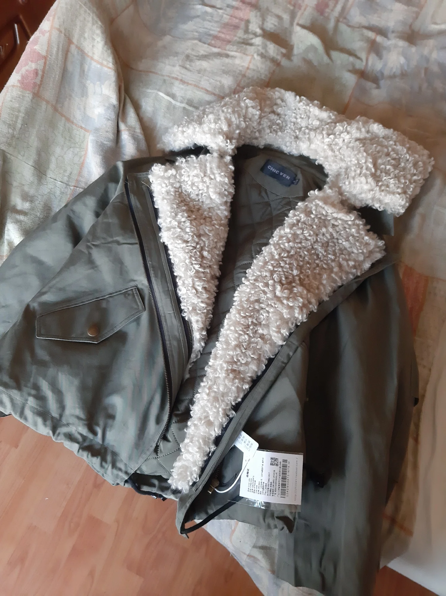 Women's Retro Cotton Motorcycle Jacket - Cozy Rebel Style photo review