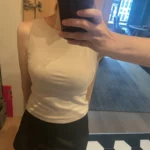 Luxurious Double Layer Boat Neck Tank Top - Soft Stretch Fit photo review