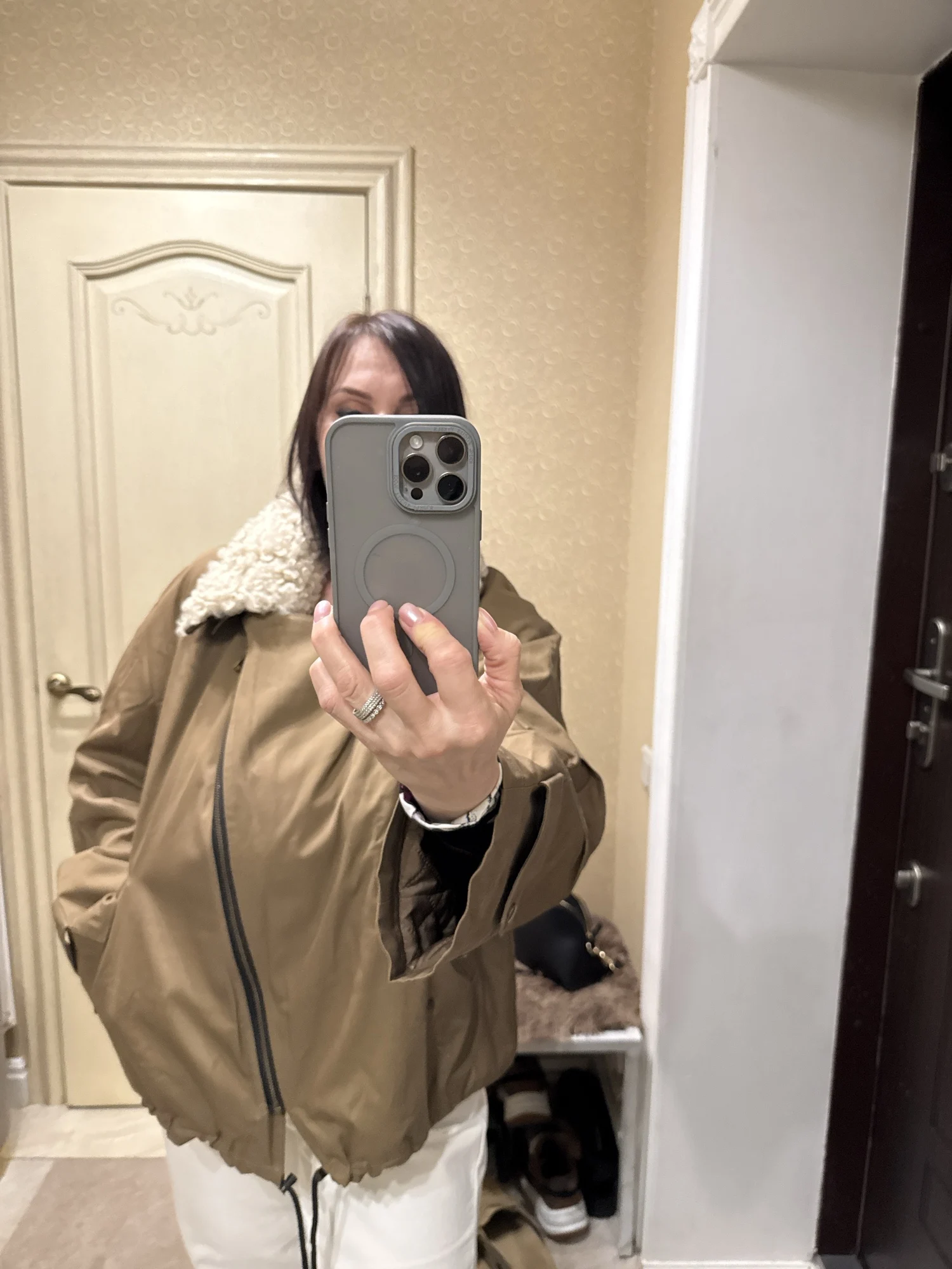 Women's Retro Cotton Motorcycle Jacket - Cozy Rebel Style photo review