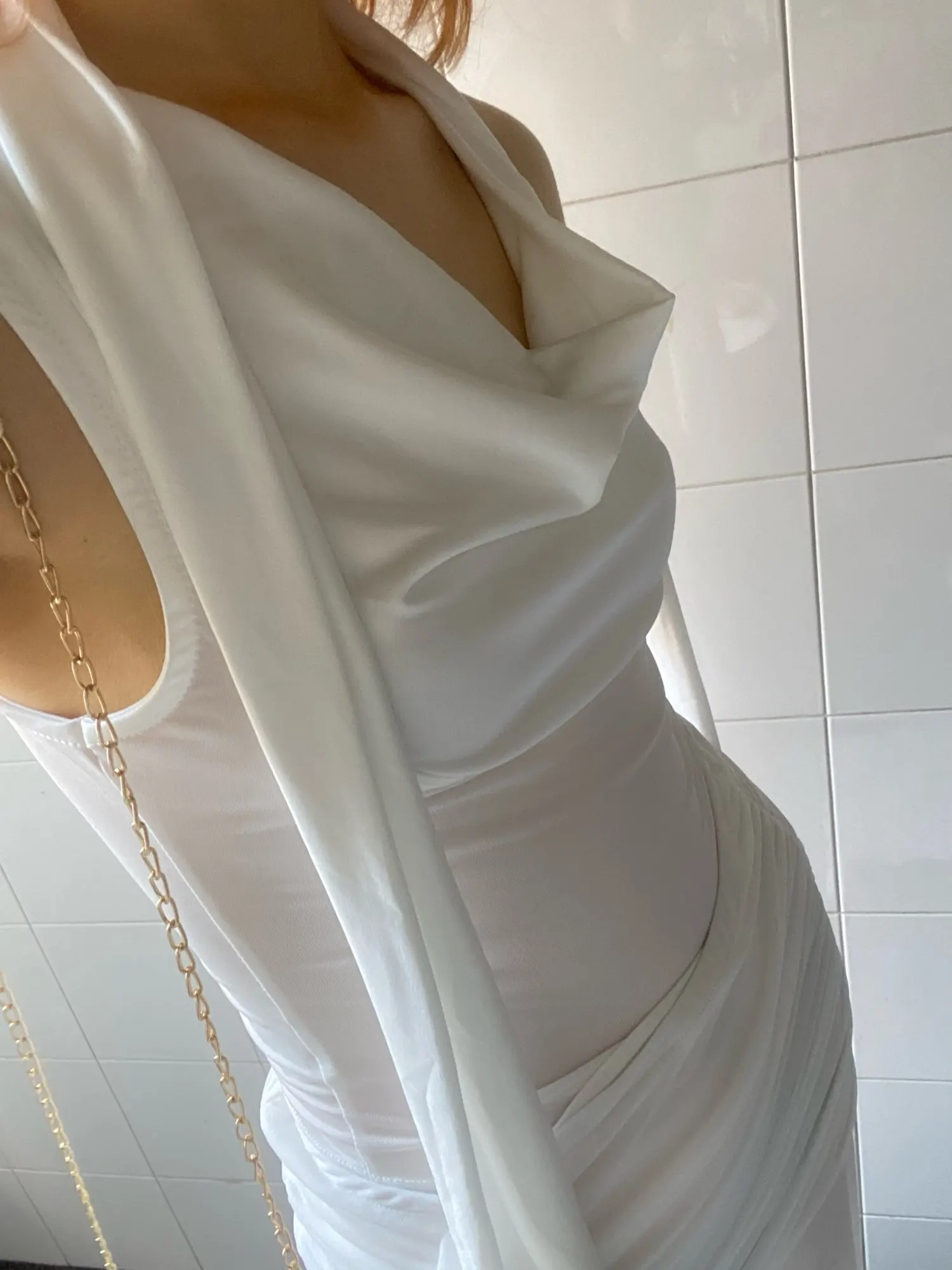 Luxe V-Neck Ribbon Tank Top - Stretch Comfort Summer Essential photo review
