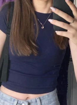 Retro Y2 K Crop Top - Stretchy Cotton Blend Summer Essential photo review