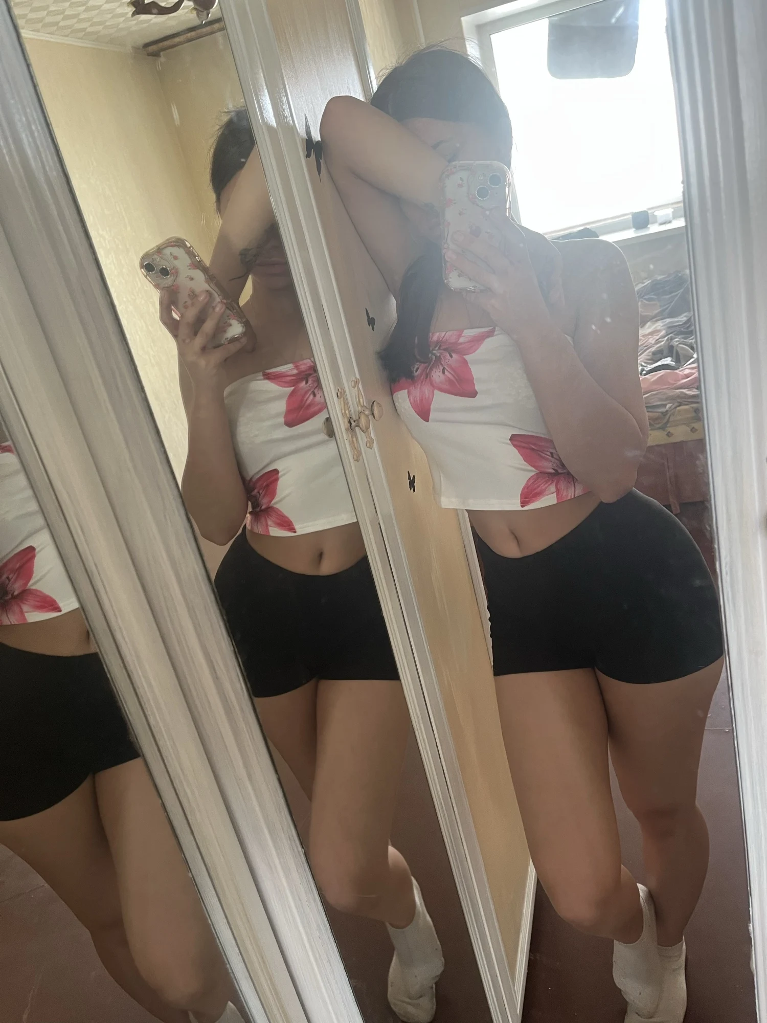 Floral Print Strapless Bandeau Tops for Summer Style photo review