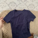 Retro Y2 K Crop Top - Stretchy Cotton Blend Summer Essential photo review