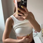 Women's Summer Sleeveless Tank Top with Built-in Bra photo review