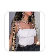 Satin Ruffle Tank Top Women's Summer Tassel Blouse Stretch photo review
