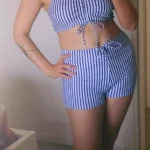 High-Waist Drawstring Bikini Shorts for Stylish Beach Days photo review