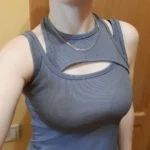Asymmetrical Knitted Crop Top: Trendy E-Girl Style for Summer photo review