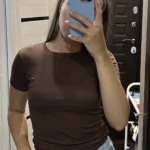 Retro Y2 K Crop Top - Stretchy Cotton Blend Summer Essential photo review