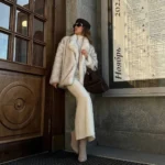 Luxurious V-Neck Faux Fur Winter Coat - Elegant Warmth photo review