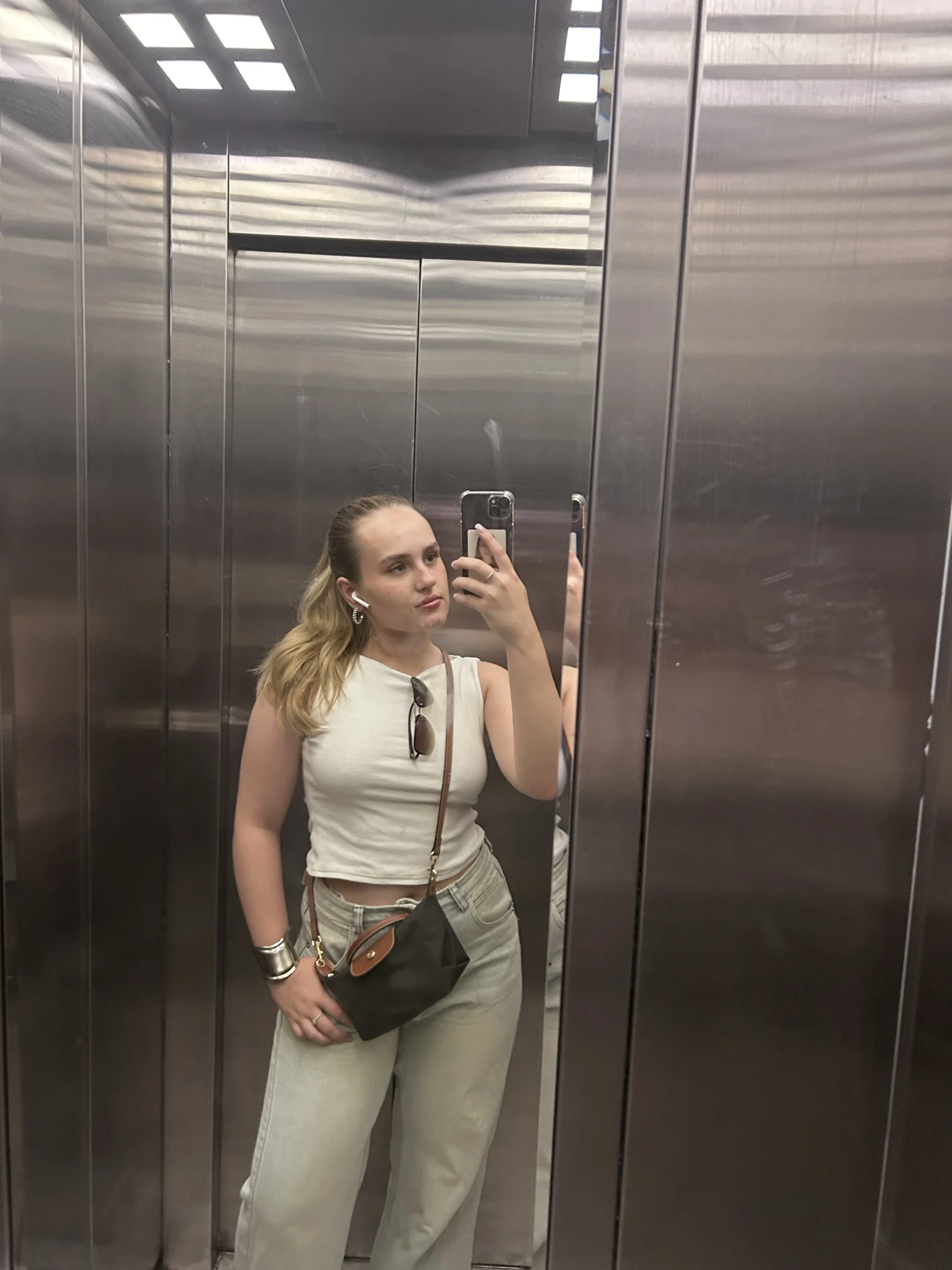 Luxurious Double Layer Boat Neck Tank Top - Soft Stretch Fit photo review