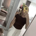 Retro Y2 K Crop Top - Stretchy Cotton Blend Summer Essential photo review