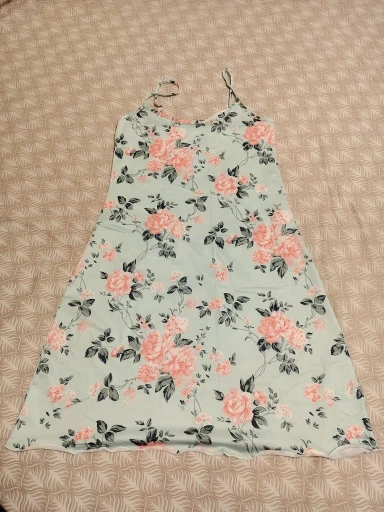 Vintage Floral Slip Dress for Women - Breathable Summer Sleepwear photo review