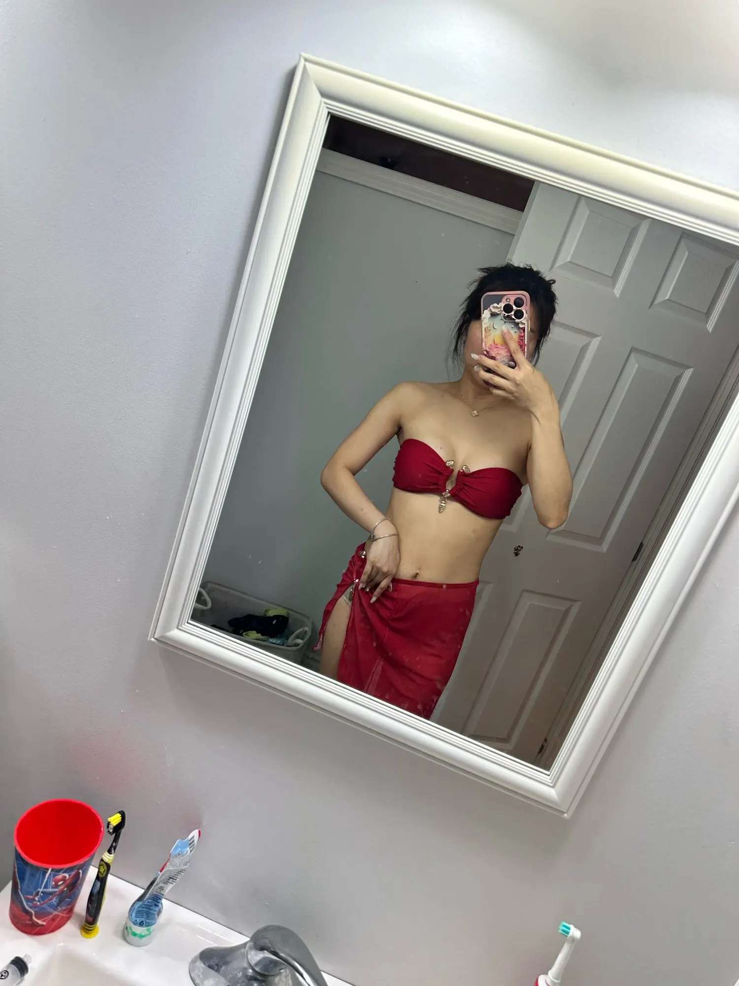 Mesh Skirt Bikini Set - Wire-Free 3-Piece Swimwear Collection photo review