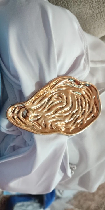 Vintage White 3-Piece Bikini Set - Mesh Skirt & Buckle Details photo review