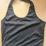 White Ribbed Halter Top - Backless Summer Tank with Stretch photo review