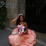 Elegant Yellow Strapless Pleated Dress for Special Occasions photo review