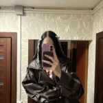 Luxe Brown Oversized Faux Leather Jacket - Bold Style Statement photo review