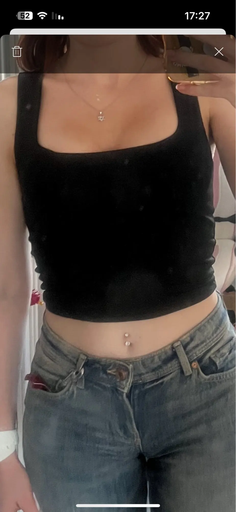 Trendy Black Y2 K Crop Tank - Stretchy Cotton Summer Essential photo review