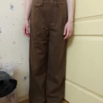 Professional Mid-Waist Straight Leg Work Pants with Stretch photo review