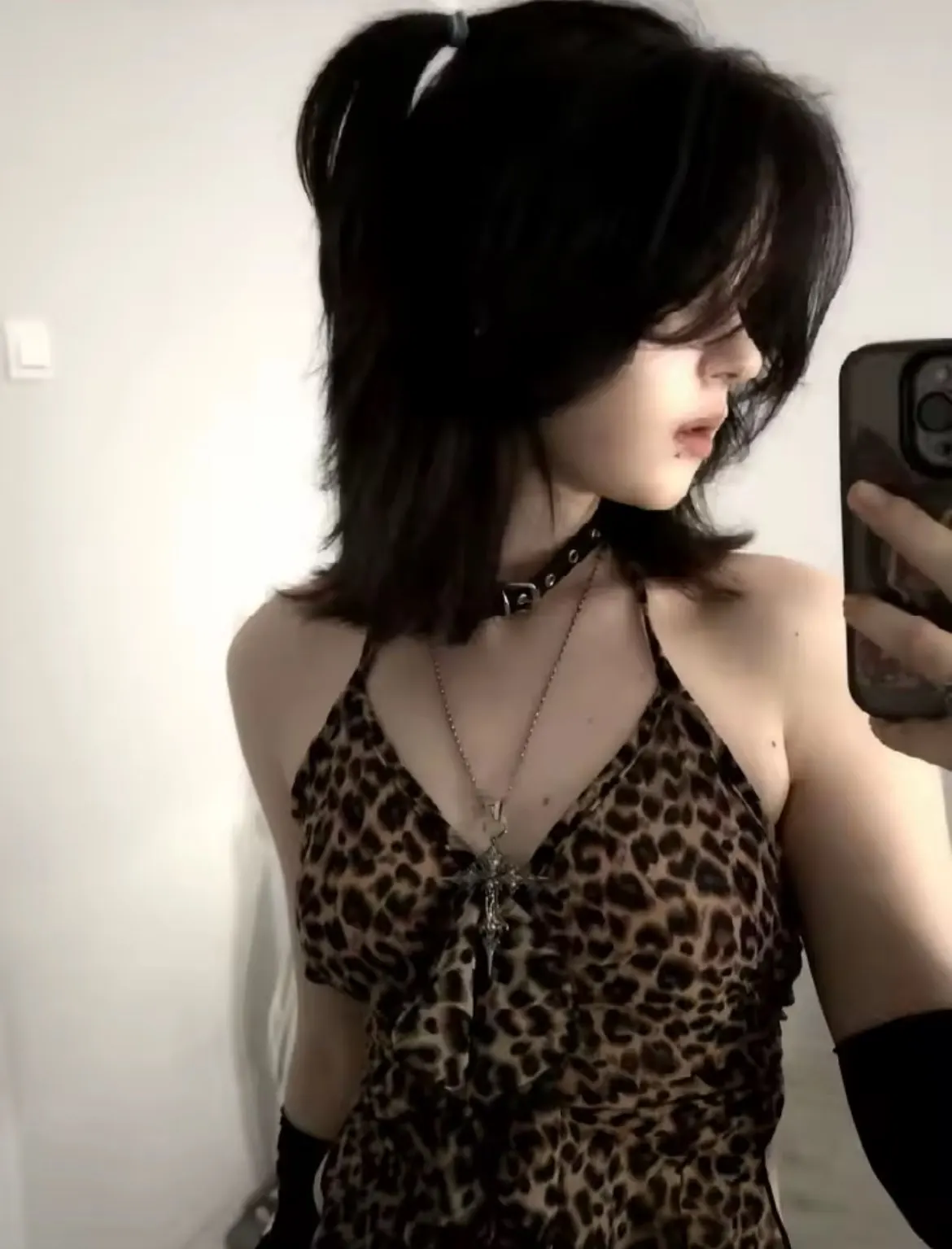 Leopard Print Halter Tank Top - Irregular Ruffle Summer Style photo review