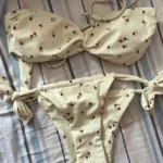 Leopard Print Triangle Bikini with Bandage Detail photo review