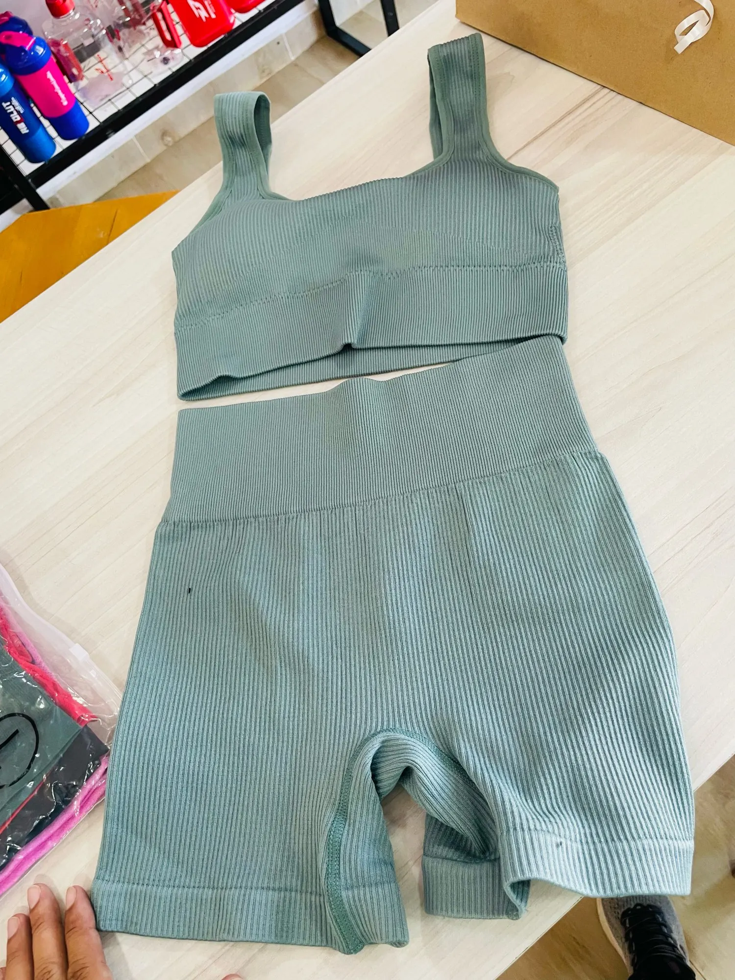 Luxurious Ribbed Yoga Set for Ultimate Comfort & Style photo review