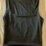 Trendy Black Y2 K Crop Tank - Stretchy Cotton Summer Essential photo review