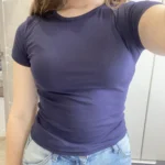 Retro Y2 K Crop Top - Stretchy Cotton Blend Summer Essential photo review