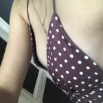Brown Polka Dot Crop Top with Scarf - Summer Chiffon Cami photo review