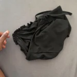 Satin Ruffle Tank Top Women's Summer Tassel Blouse Stretch photo review
