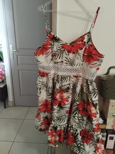 Red Floral Lace Strapless Maxi Dress - Boho Summer Vibes photo review