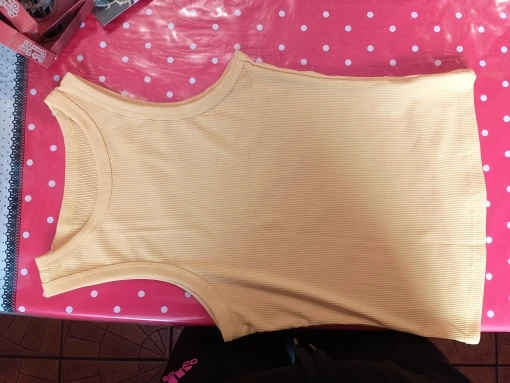 Yellow Ribbed Tank Top for Women - Summer Sleeveless Style photo review