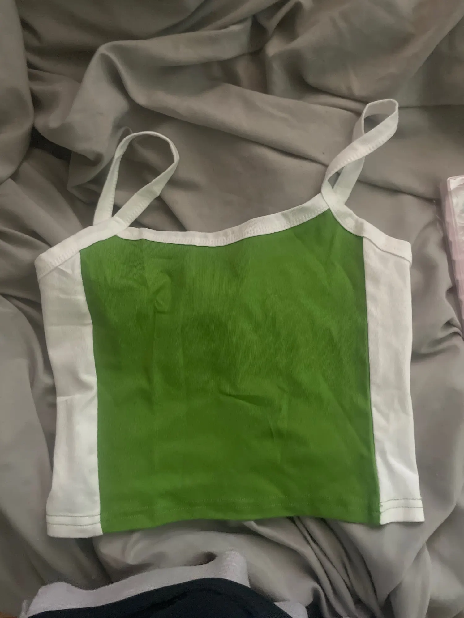 Green Backless Knit Crop Top - Trendy Y2 K Cami for Summer Style photo review