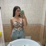 Luxe Polyester Spandex Crop Tank - Blue Champagne Summer Top photo review