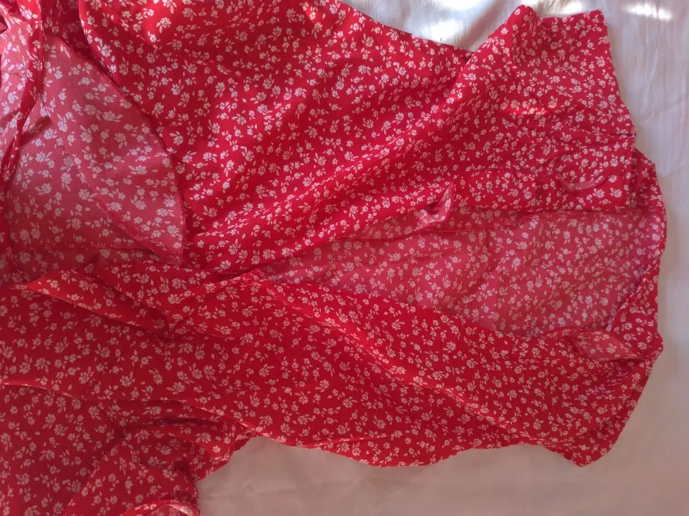 Floral V-Neck A-Line Mini Dress - Stretchy Summer Style photo review