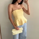 Summer Corset Tube Top for Women - Cute Backless Bustier photo review