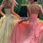 Elegant Yellow Strapless Pleated Dress for Special Occasions photo review
