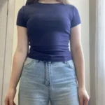 Retro Y2 K Crop Top - Stretchy Cotton Blend Summer Essential photo review
