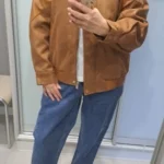Stylish Suede Leather Jacket for Trendy Autumn Outings photo review